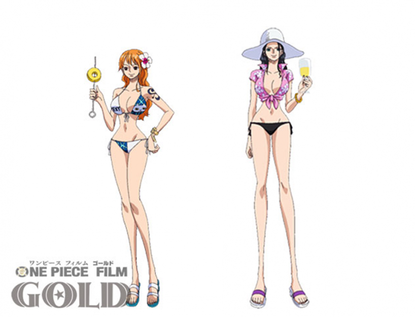 Se muestran los diseños de los personajes para la One Piece Film Gold