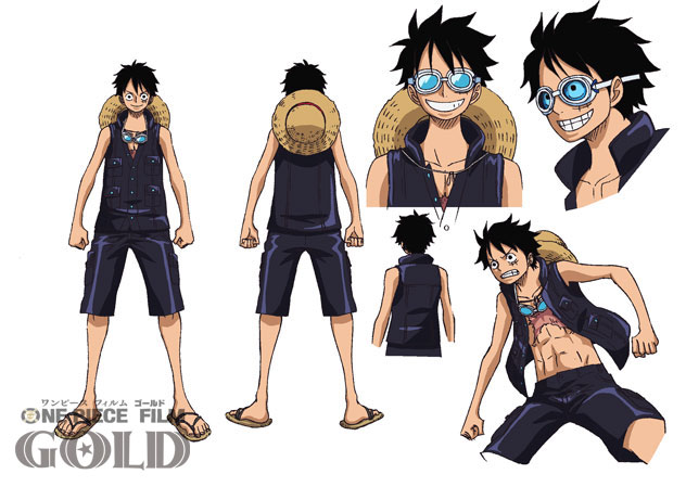 Se muestran los diseños de los personajes para la One Piece Film Gold